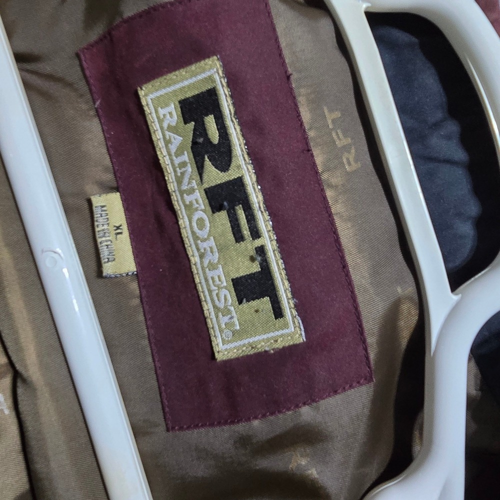 Rainforest RFT Down Puffer Bomber Jacket Mens XL Burgundy Insulated Full Zip‎ - Picture 5 of 7